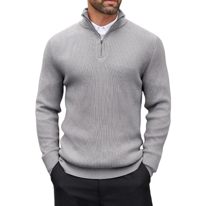 Savetto Ribbed Mock Sweater