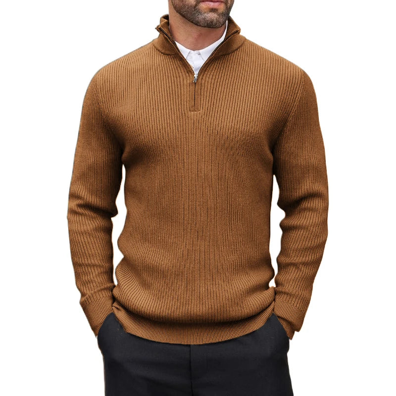 Savetto Ribbed Mock Sweater