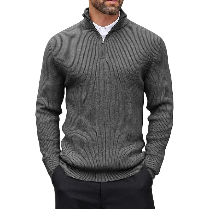 Savetto Ribbed Mock Sweater