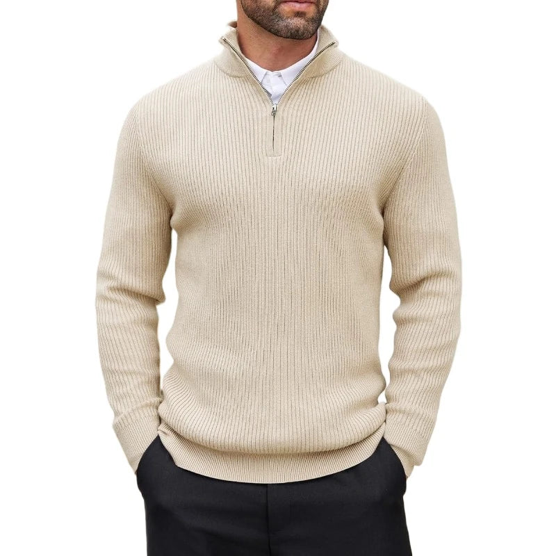 Savetto Ribbed Mock Sweater