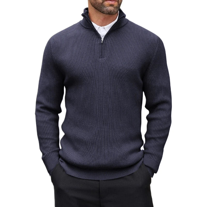 Savetto Ribbed Mock Sweater