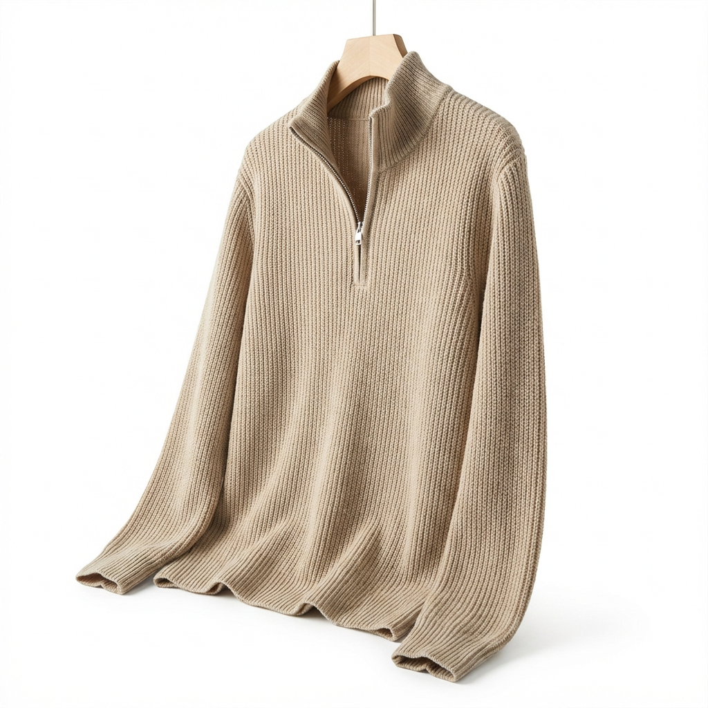 Savetto Ribbed Mock Sweater