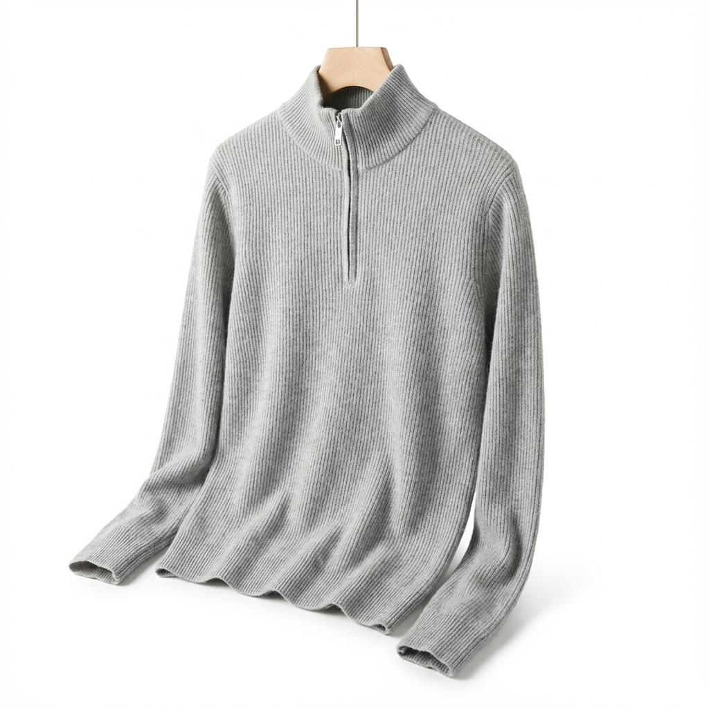 Savetto Ribbed Mock Sweater