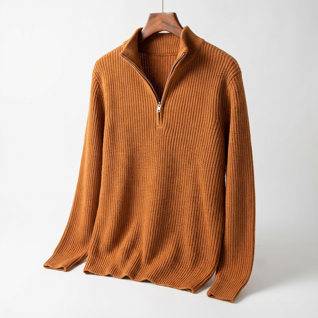 Savetto Ribbed Mock Sweater