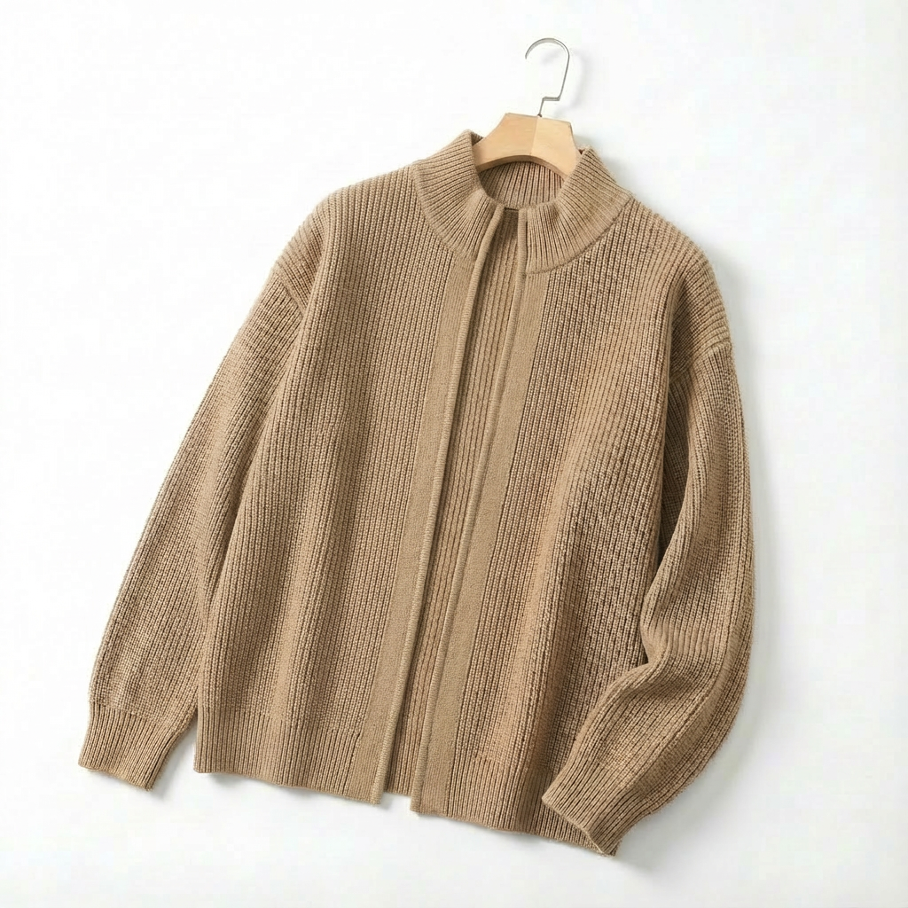 Valterro Chunky Wool Zip Cardigan