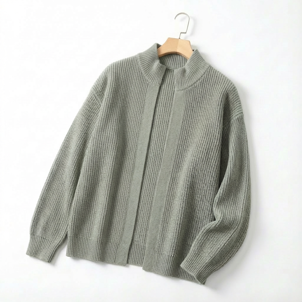 Valterro Chunky Wool Zip Cardigan